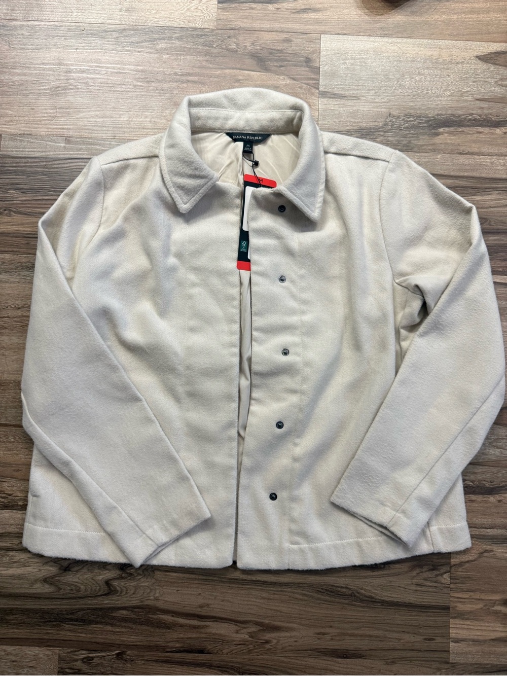 Banana Republic Cream Button-Front Jacket